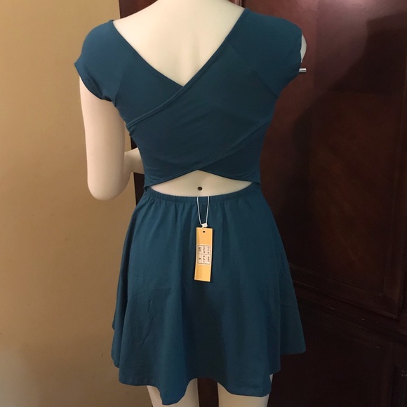 🆕 Catwalk Studio Bluish/Green Mini Dress-Small - Picture 2 of 6